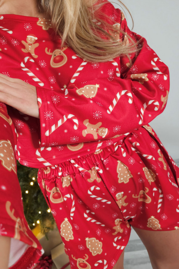 Piżama świąteczna Cookie czerwona