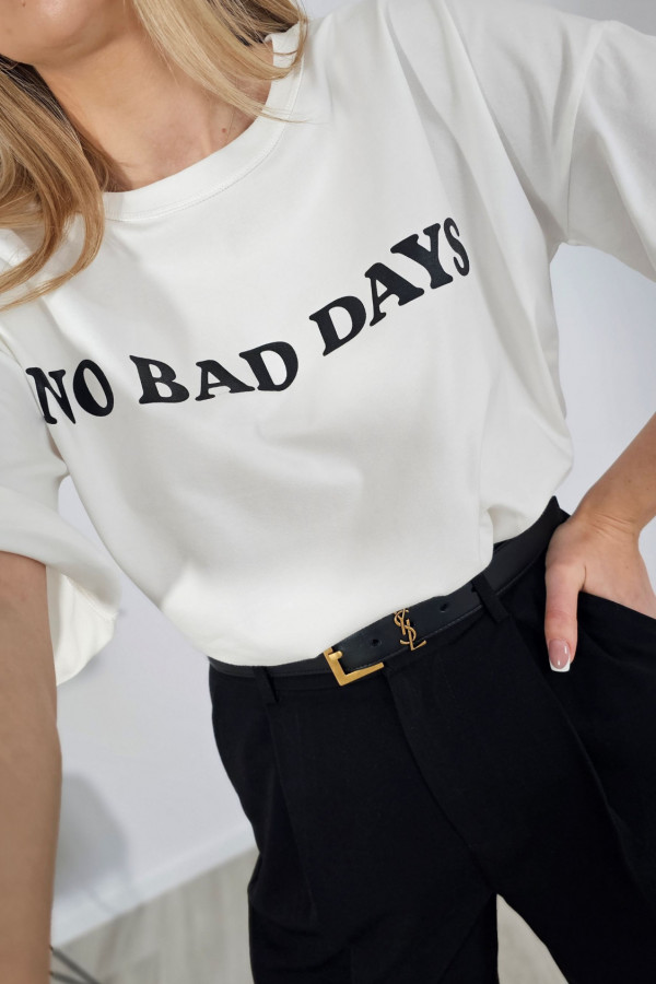 T-shirt NO BAD DAYS biały