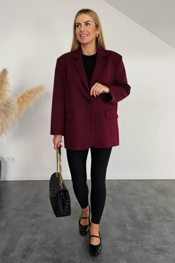 Marynarka oversize GUSTO burgund 2