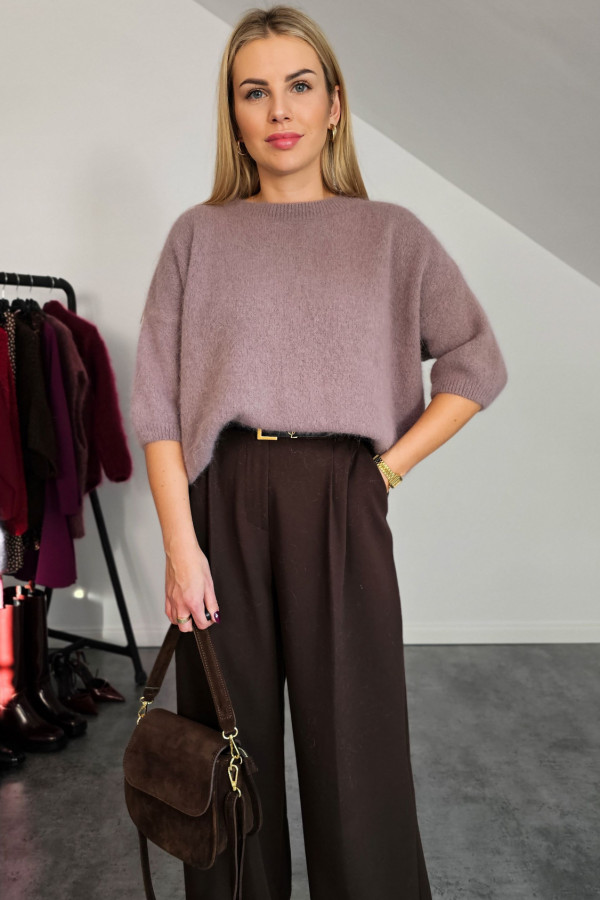 Sweter angora z wełną LUCKY taupe