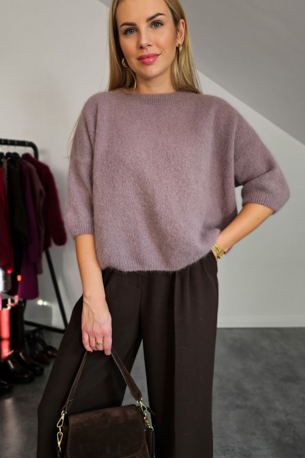 Sweter angora z wełną LUCKY taupe 4