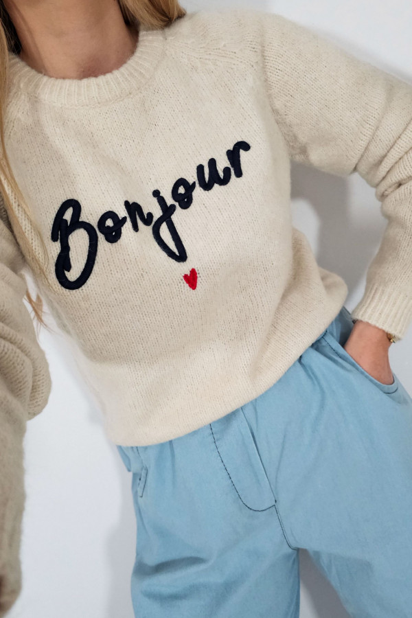Sweter BONJOUR jasny beż 1