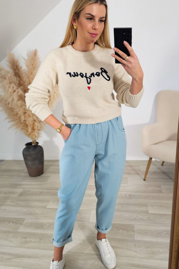 Sweter BONJOUR jasny beż 3