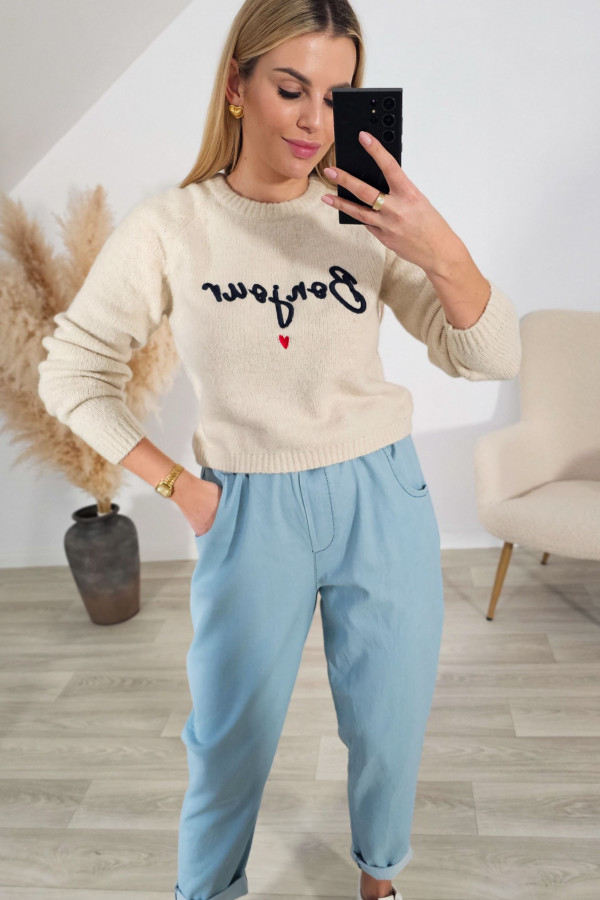 Sweter BONJOUR jasny beż 4