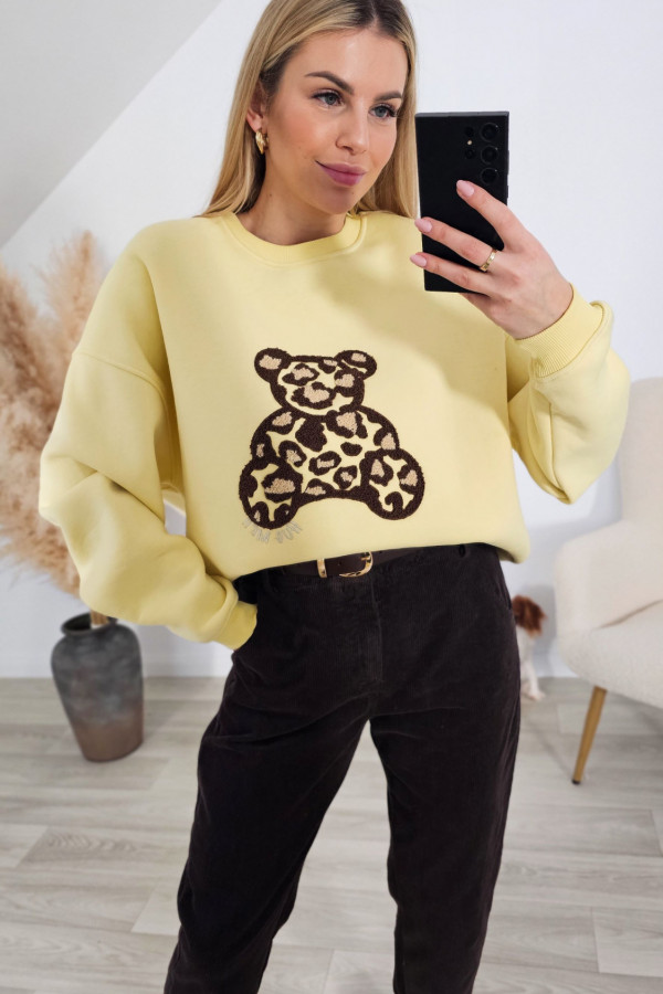 Bluza TEDDY oversize żółty pastel 2