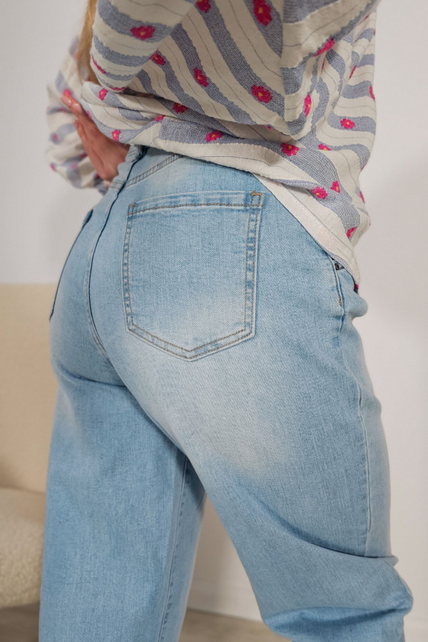 Spodnie MOM FIT jasny jeans 1