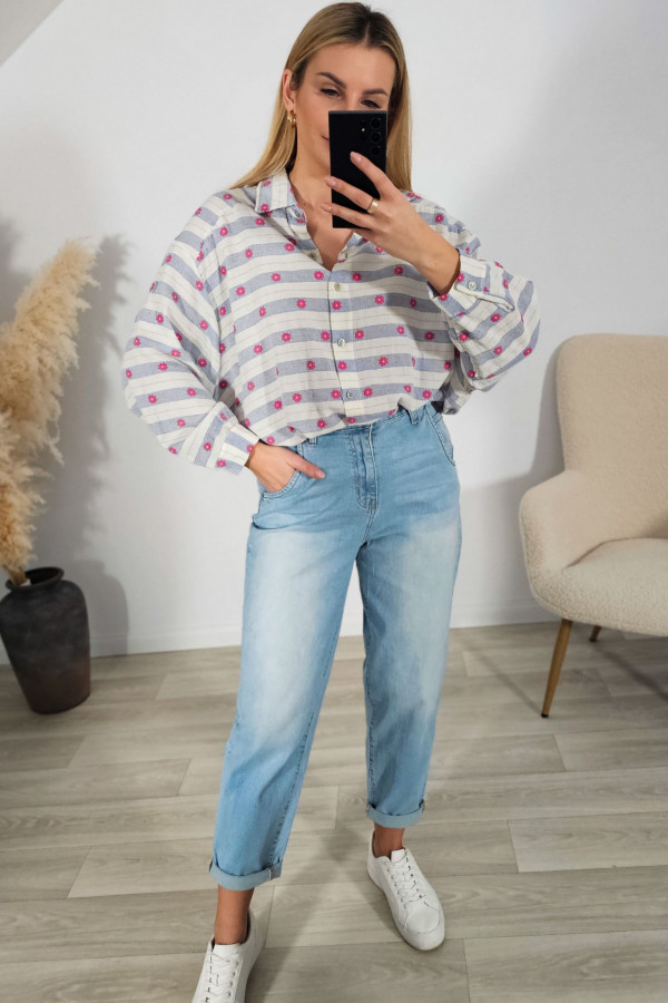 Spodnie MOM FIT jasny jeans 2