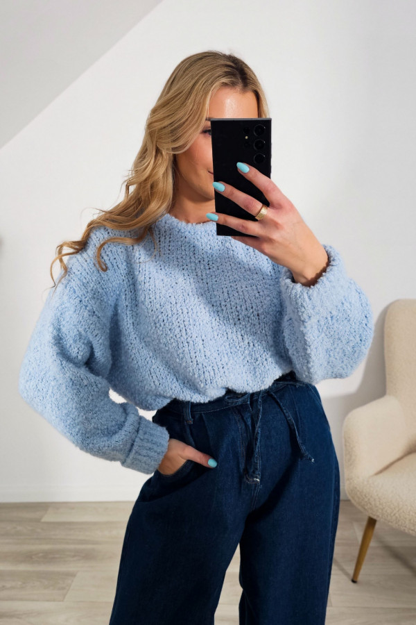 Sweter BUKLA baby blue