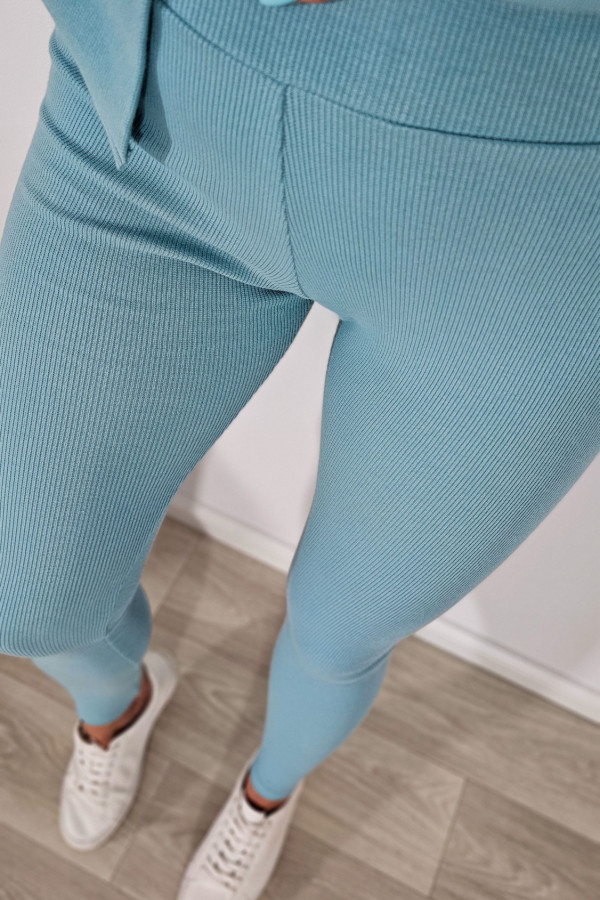 Legginsy PUSH UP COMFORT zgaszony błękit