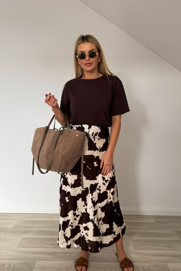 T-shirt ROSE czekoladowy 1