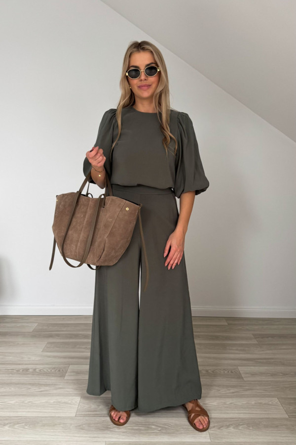 Komplet wiskozowy ADELE khaki