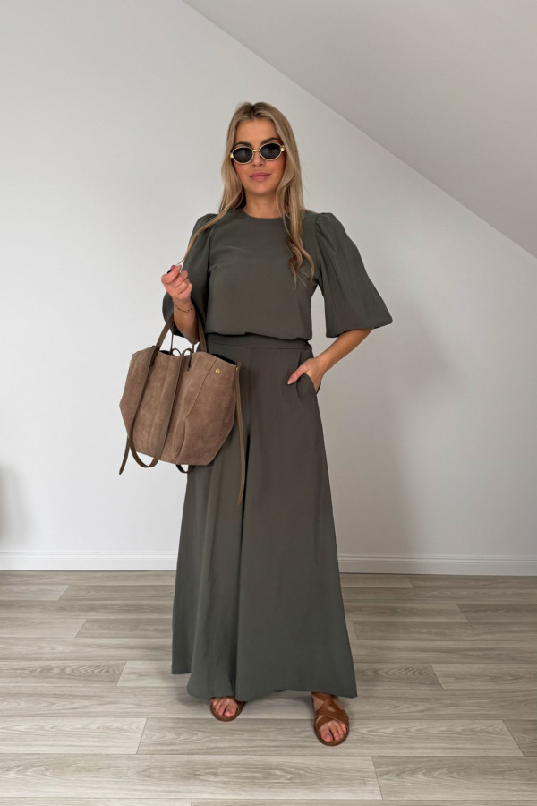 Komplet wiskozowy ADELE khaki 1