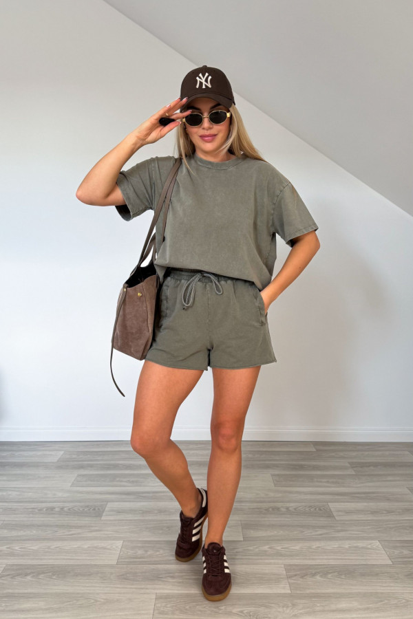 Komplet bawełniany DIEGO khaki 1