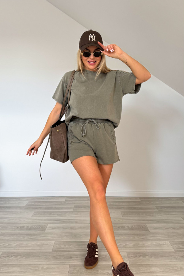 Komplet bawełniany DIEGO khaki 4