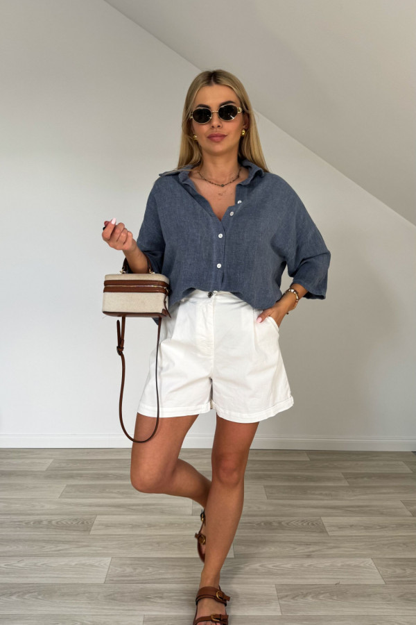 Koszula len z bawełną ASMI denim 1