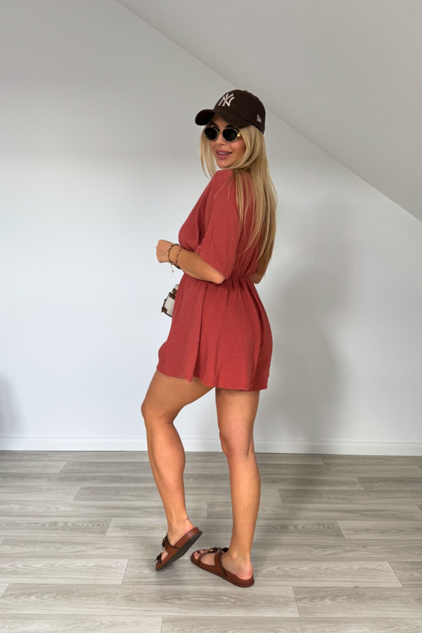Kombinezon muślinowy HOLIDAY ceglany 4