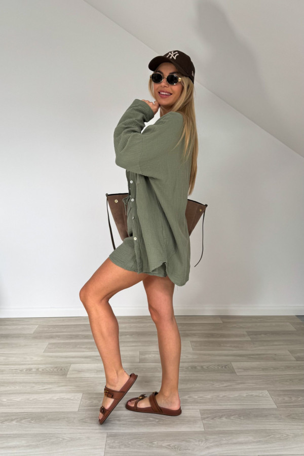 Komplet muślinowy AMBER khaki 5