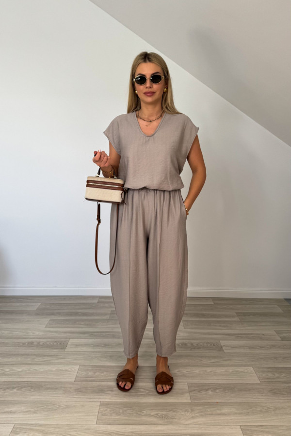 Komplet wiskozowy MERYL taupe PREORDER wysyłka 10 dni 1