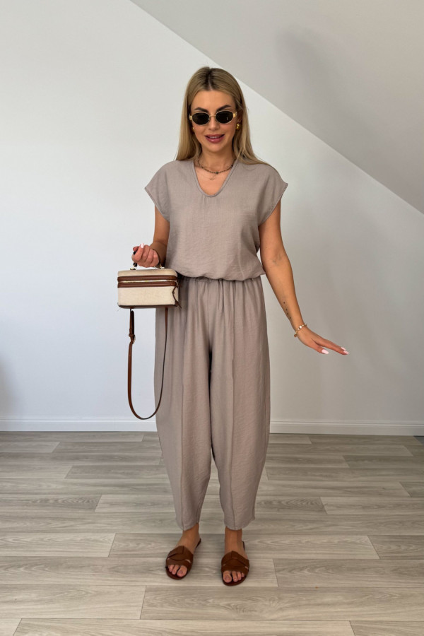 Komplet wiskozowy MERYL taupe PREORDER wysyłka 10 dni 4