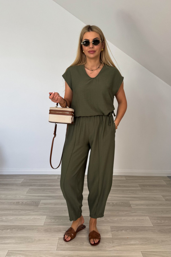 Komplet wiskozowy MERYL khaki PREORDER wysyłka 10 dni