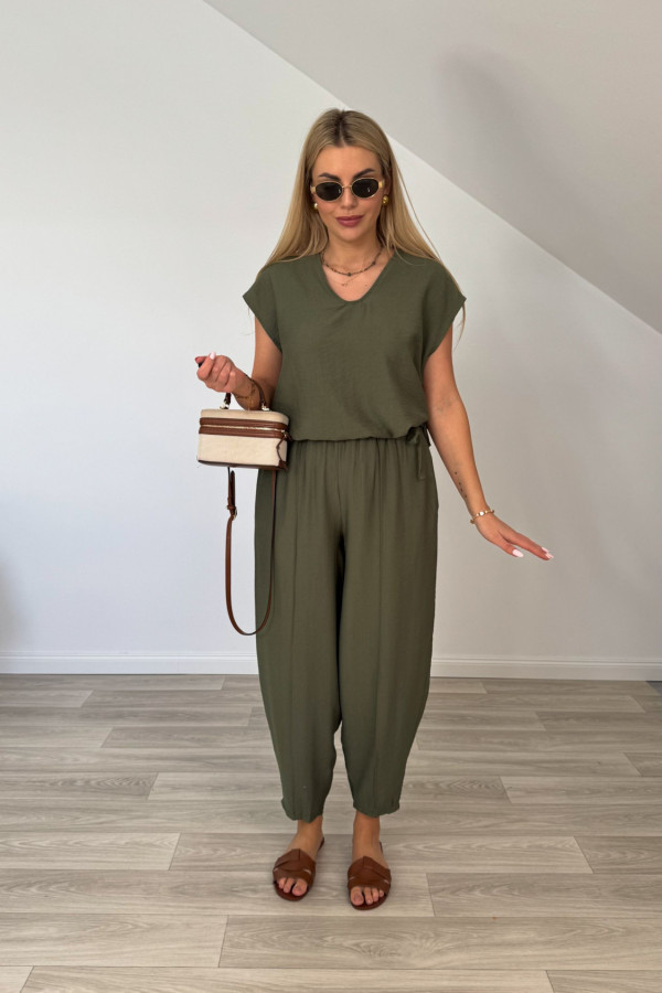 Komplet wiskozowy MERYL khaki PREORDER wysyłka 10 dni 2
