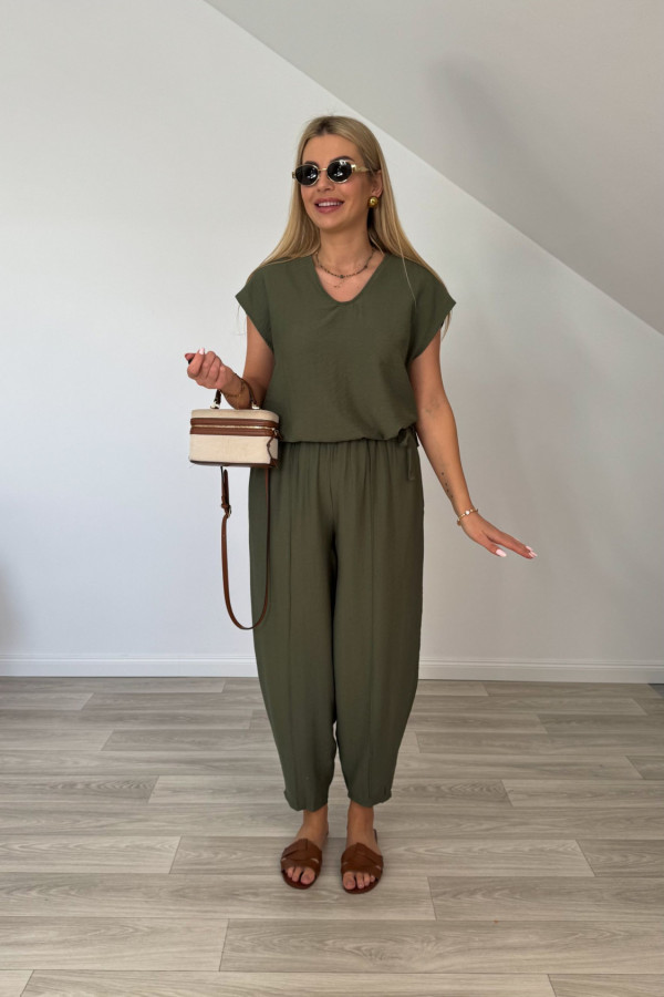 Komplet wiskozowy MERYL khaki PREORDER wysyłka 10 dni 4