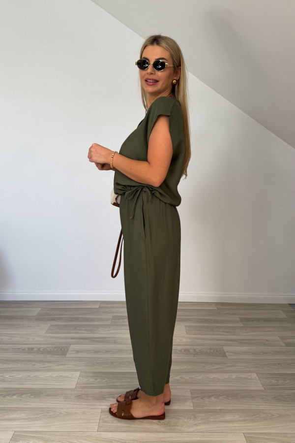 Komplet wiskozowy MERYL khaki PREORDER wysyłka 10 dni 5
