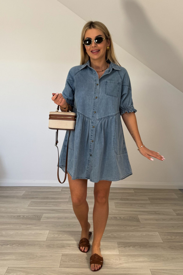 Sukienka o luźnym kroju LIGHT DENIM 3