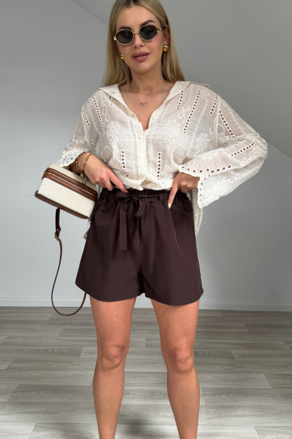 Koszula w hafty boho NADIA KREMOWA 3