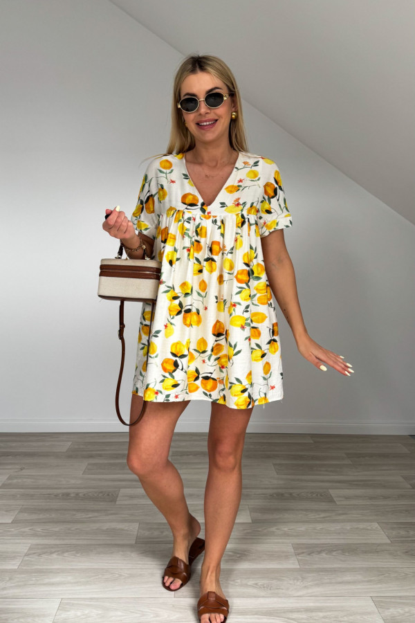 Sukienka kombinezon w cytryny LEMON