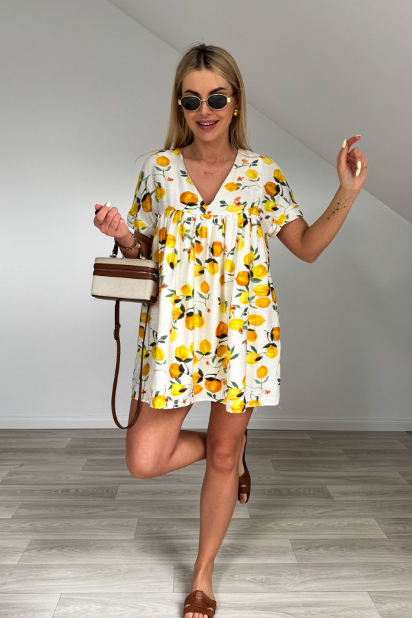 Sukienka kombinezon w cytryny LEMON 3