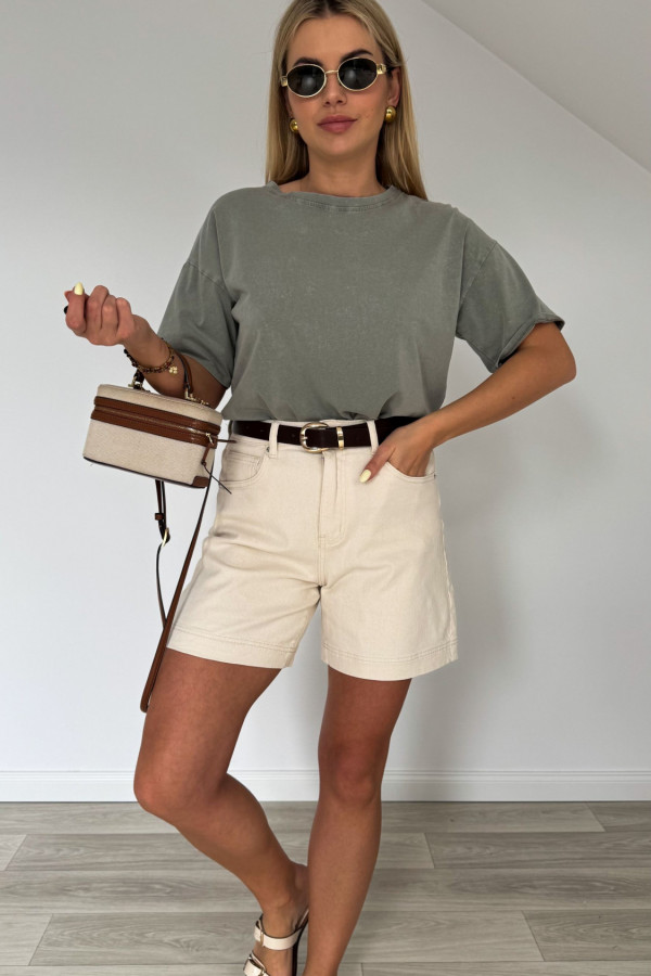 T-shirt klasyczny khaki