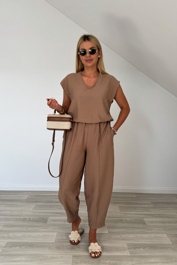Komplet wiskozowy MERYL karmel 1