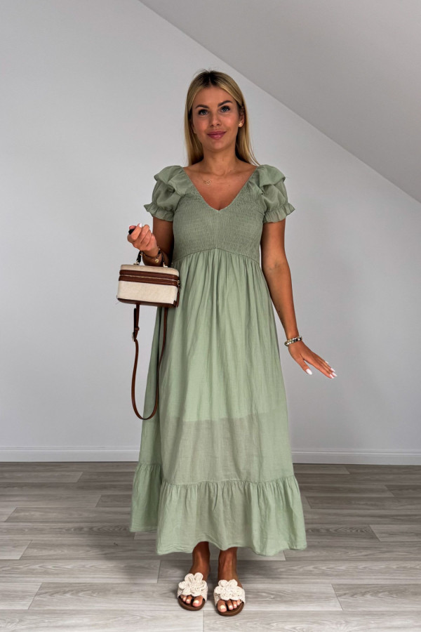 Sukienka OFELIA matcha 1