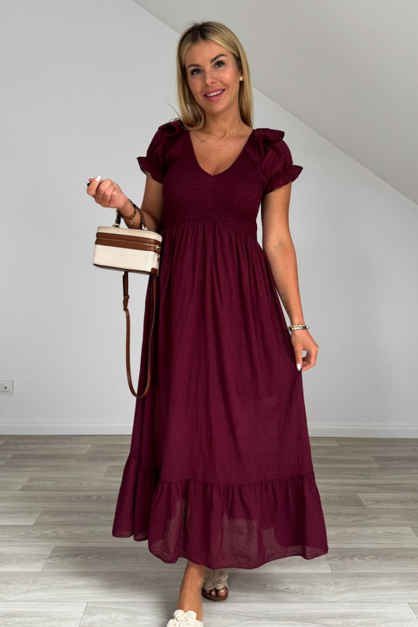 Sukienka OFELIA bordowa 4