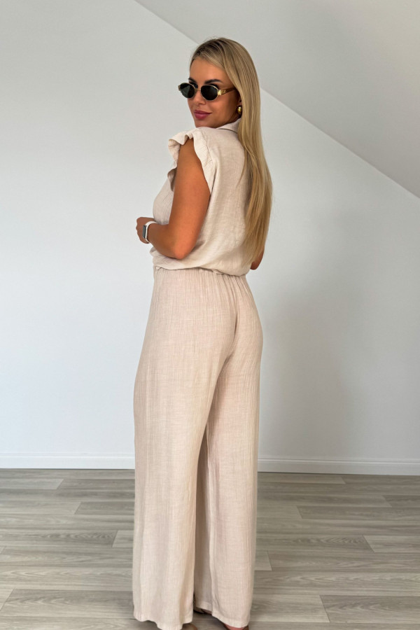 Komplet wiskozowy ALICIA kremowy 4