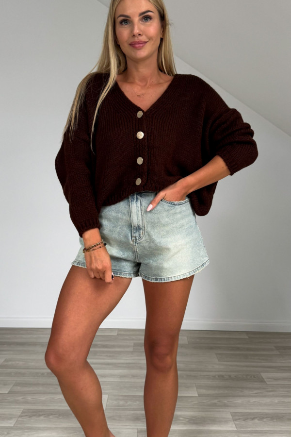Sweter kardigan LAKI czekolada