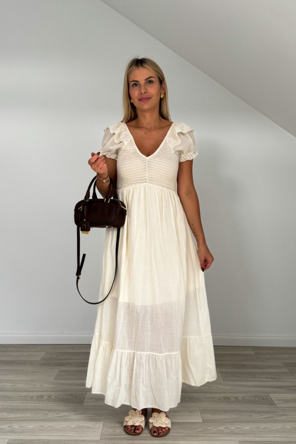 Sukienka OFELIA kremowa 1