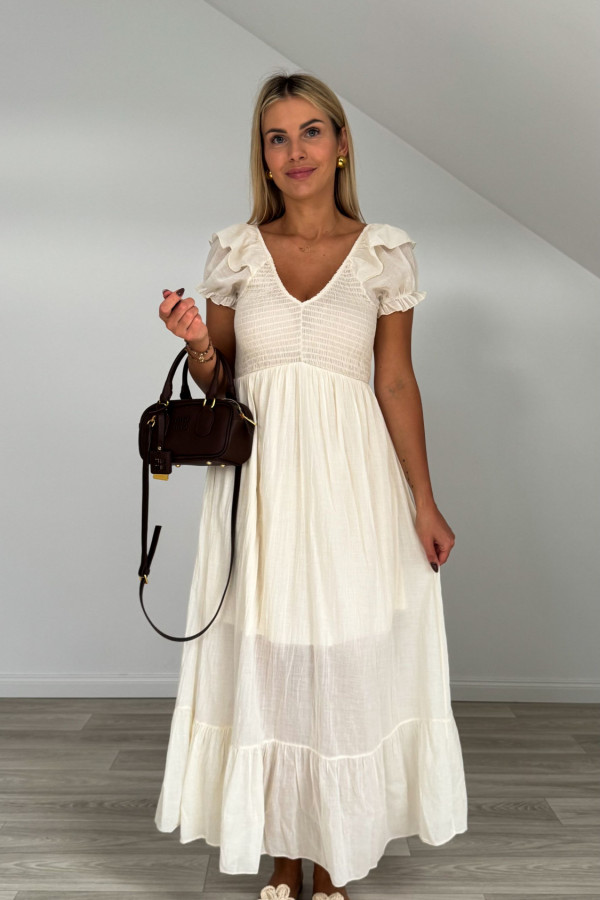 Sukienka OFELIA kremowa 2