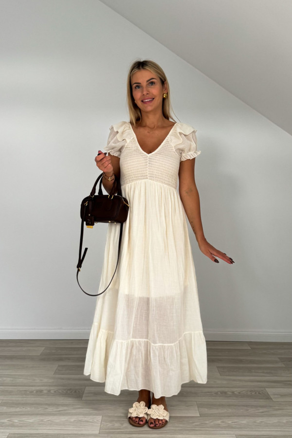 Sukienka OFELIA kremowa 3