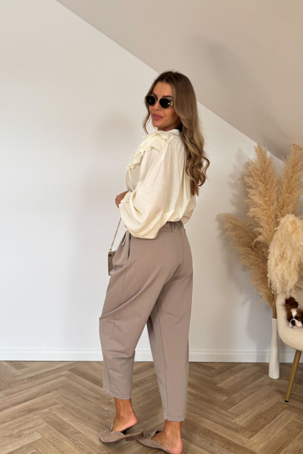 Spodnie typu balon ALEXA taupe 4