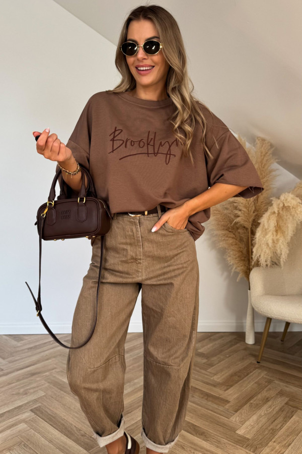 Bluzka BROOKLYN czekoladowa