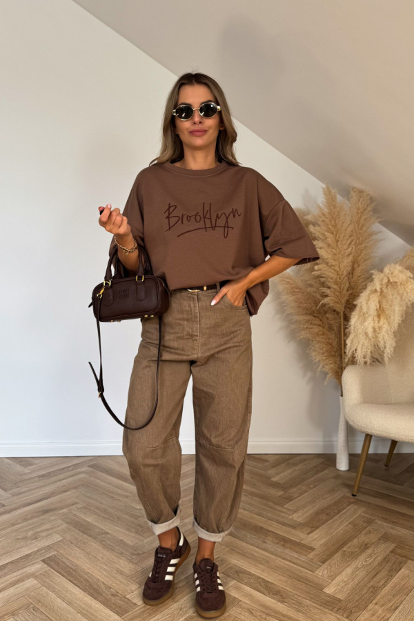Bluzka BROOKLYN czekoladowa 1