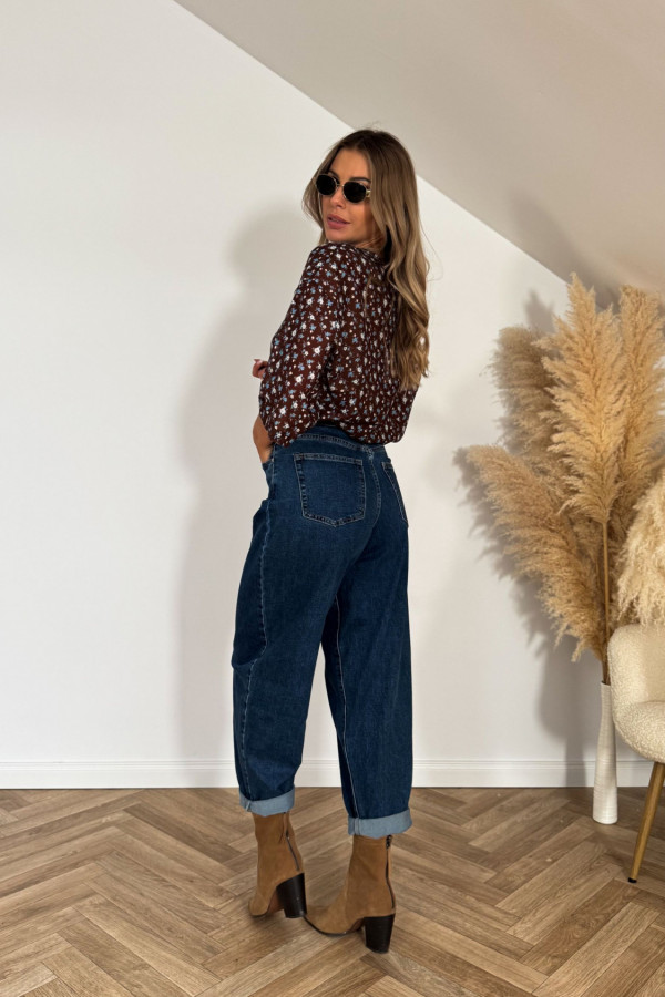 Spodnie jeansowe BALLOON granat 6