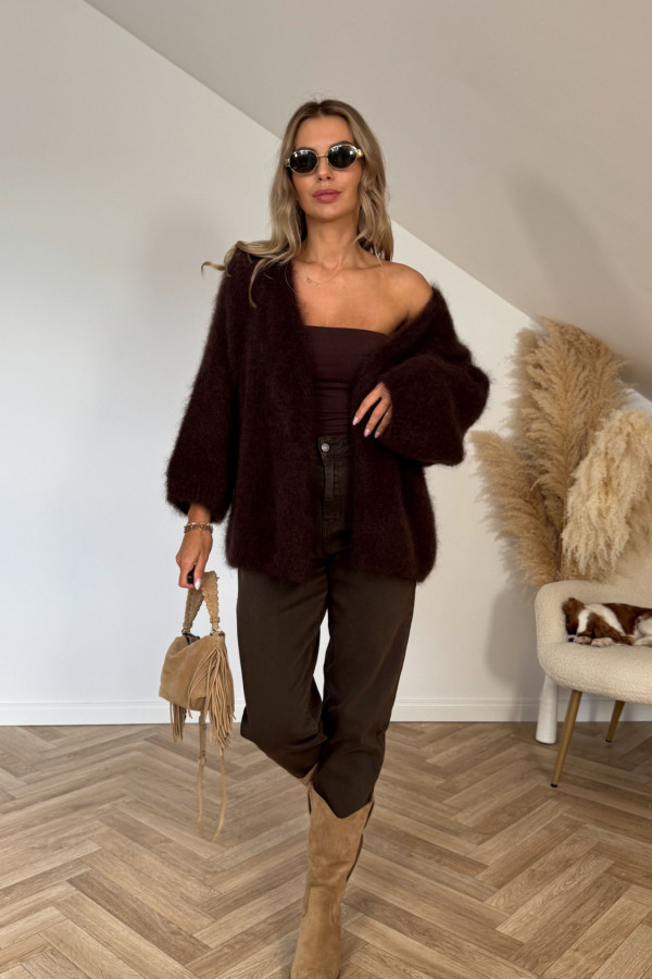 Sweter kardigan KID MOHER czekolada 4