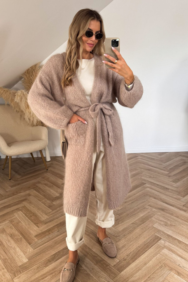 Kardigan moherowy NICOL PREMIUM beż 3
