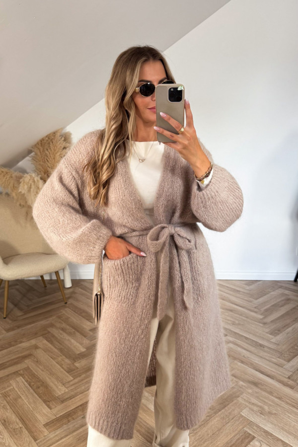 Kardigan moherowy NICOL PREMIUM beż 5