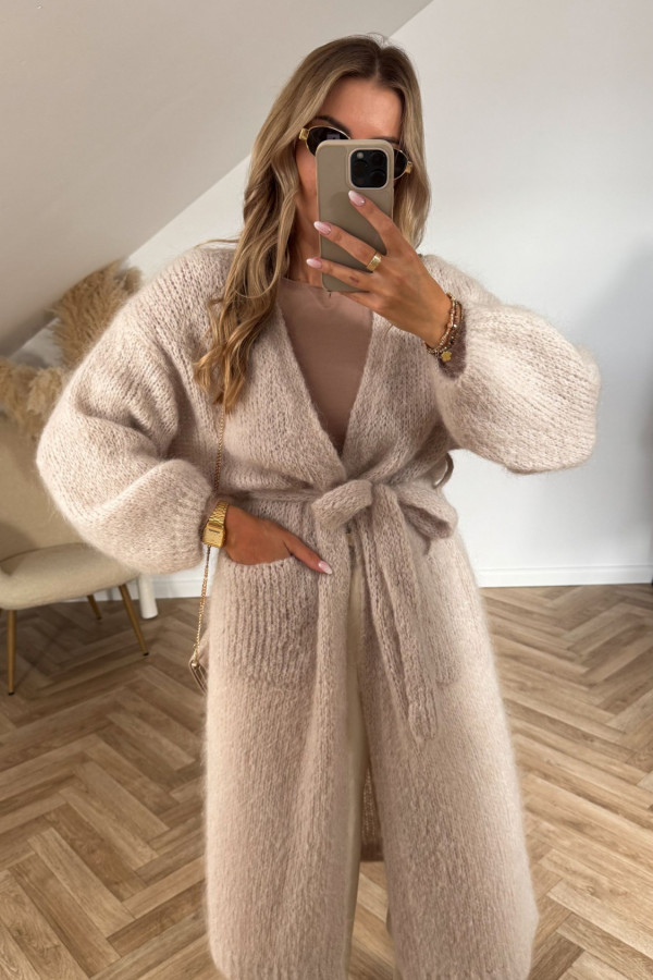 Kardigan moherowy NICOL PREMIUM jasny beż 1