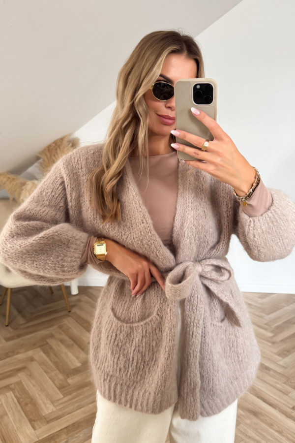 Kardigan moherowy NICOL PREMIUM beż