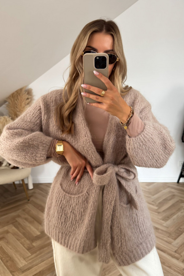 Kardigan moherowy NICOL PREMIUM beż 4